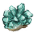 A shiny blue crystal rock